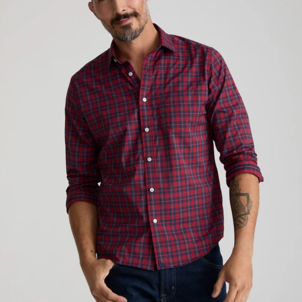 Untuckit Vinho-WF Plaid Button Down Shirt- Size XL